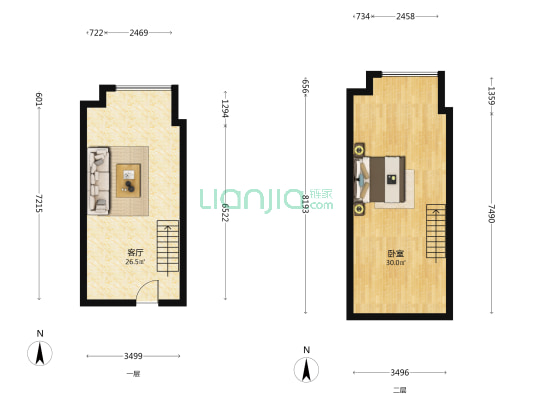 南璟湾中心 1室1厅0卫 39平方