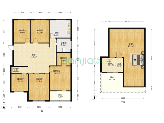 樾城花园 1室1厅1卫 86平方