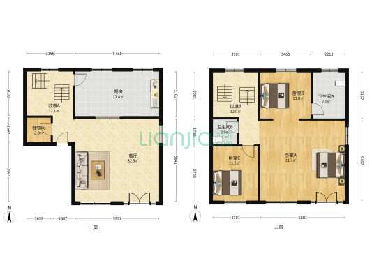 民和花园 3室1厅2卫 244平方