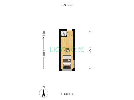 燃气集团住宅楼（煤气公司宿舍楼） 1室0厅1卫 98平方
