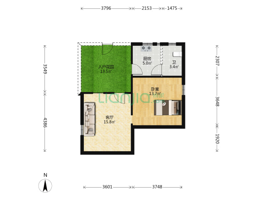 岐头上街 1室1厅1卫 103平方