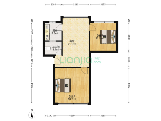 金路公司宿舍 2室1厅1卫 75平方