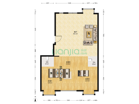 后西新村小区 3室1厅2卫 165平方