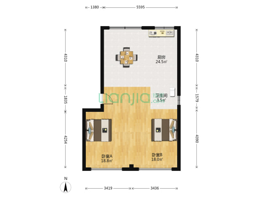 农贸路 2室0厅1卫 79平方
