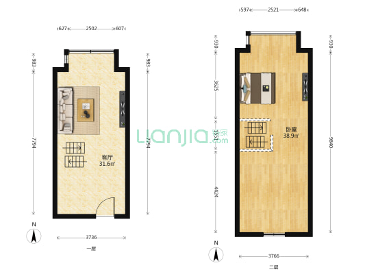 中铁·卓越中心 1室1厅0卫 45平方