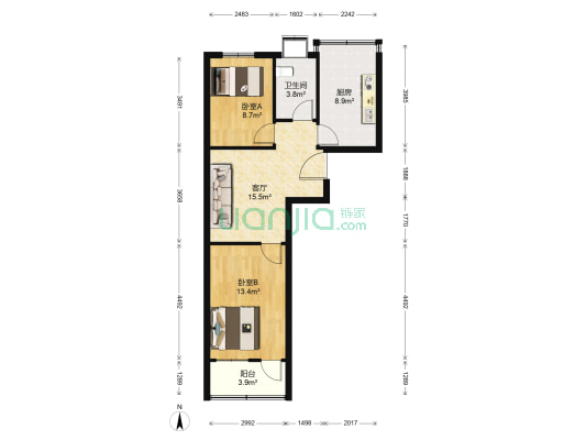 英雄山小区 2室1厅1卫 70平方