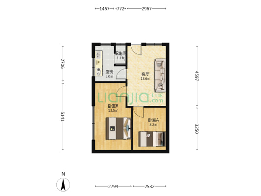 武安街 2室1厅1卫 46平方