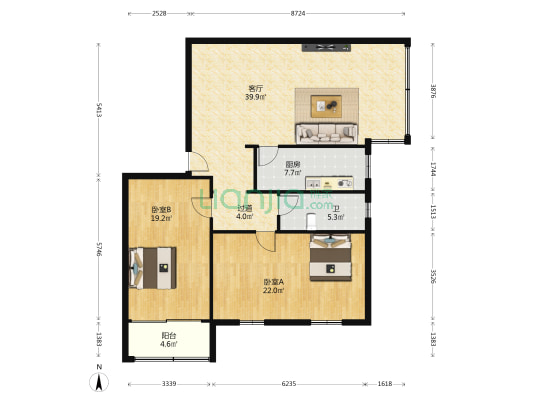 南浦金龙小区 2室1厅1卫 122平方