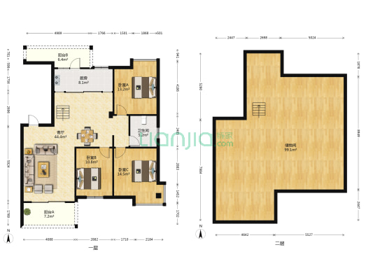 华杰春秋源一期 3室1厅1卫 196平方