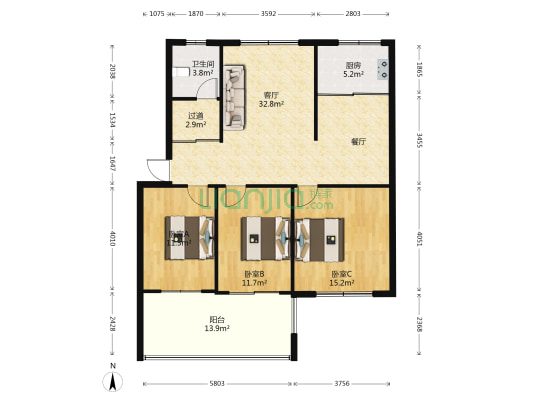 供电公司南院 3室1厅1卫 120平方
