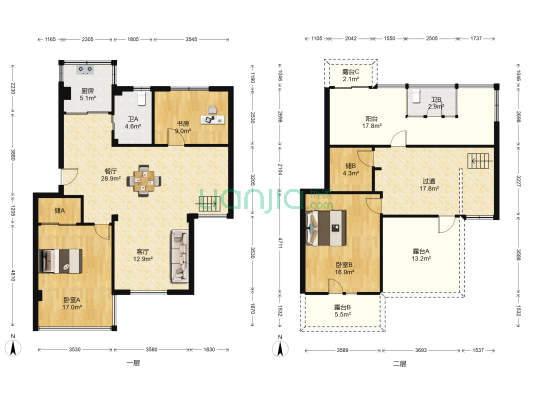灵山嘉苑一期 3室2厅2卫 150平方