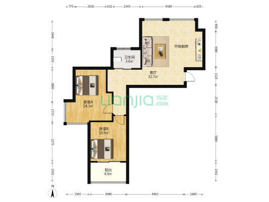 博仕后世家 2室1厅1卫 79平方