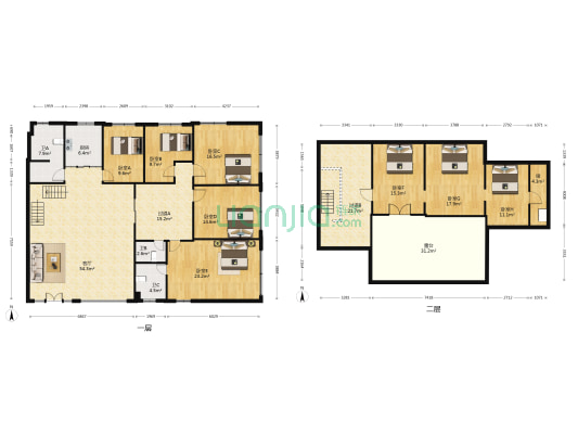 白云公寓 8室1厅3卫 212平方