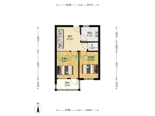 洼子小区 2室1厅1卫 47平方