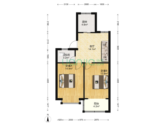 四甲新家园 2室1厅1卫 70平方