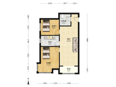 南面一栋楼 高楼层 毛坯 朝南2居 有本-涿州鹏渤印象城牛津花园户型图