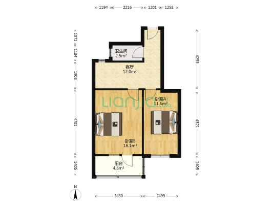 诚厚里 2室1厅1卫 38平方