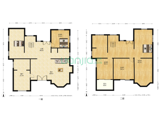 湖畔花园（同里） 4室2厅0卫 275平方