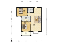 华阳中路翔天万和城两居出售税低-涿州翔天万和城户型图