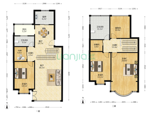 清水丽庭 4室2厅2卫 182平方