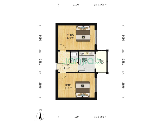 北一东路 2室0厅1卫 54平方