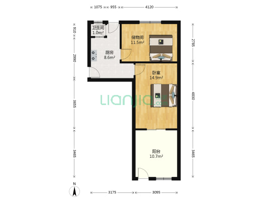 团结里(塘沽区) 1室0厅1卫 47平方