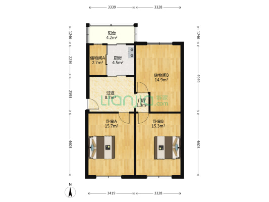 茂泉社区 2室0厅0卫 85平方