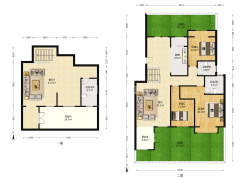 香邑溪谷一期洋房下叠 带前后小院 带半地下室跃层-涿州香邑溪谷户型图