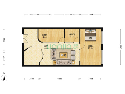 古树园商务楼 2室1厅0卫 101平方