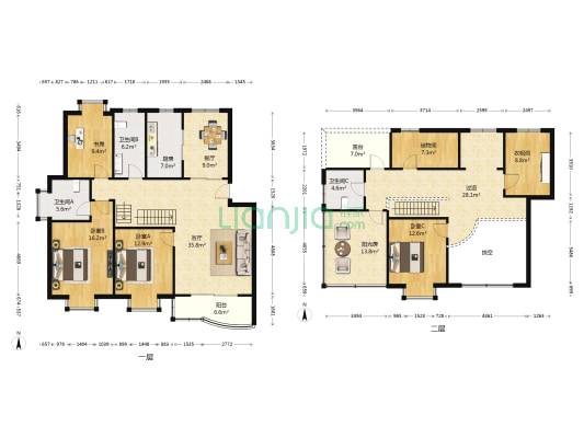 联相园 4室2厅3卫 179平方