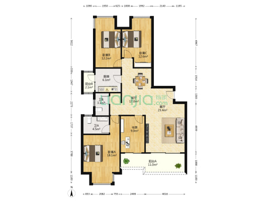 吉大御景山 4室2厅2卫 141平方
