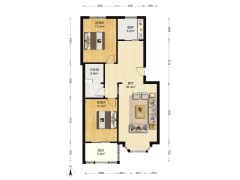 宏远二号院精装修两居室拎包入住中间楼层采光好-涿州宏远二号院户型图