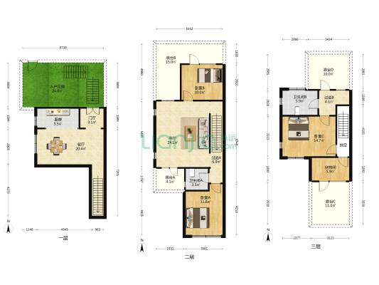牛驼温泉孔雀城栖泉苑 3室2厅2卫 140平方