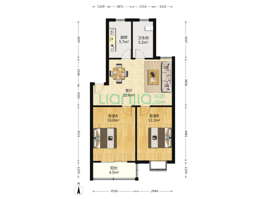 碧泉嘉园 2室1厅1卫 79平方
