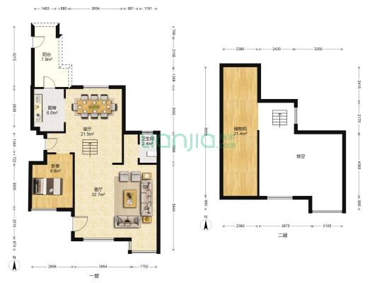 润地九墅 1室2厅1卫 191平方