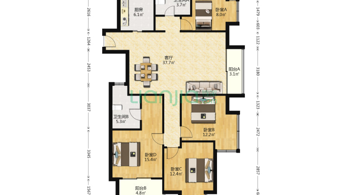 龙湖紫都城北区二手房实景图