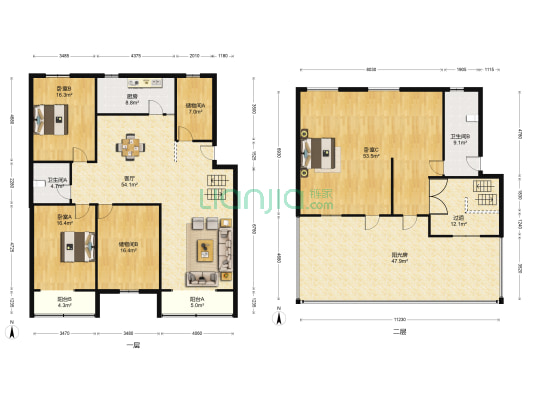纺机市场 3室1厅2卫 214平方