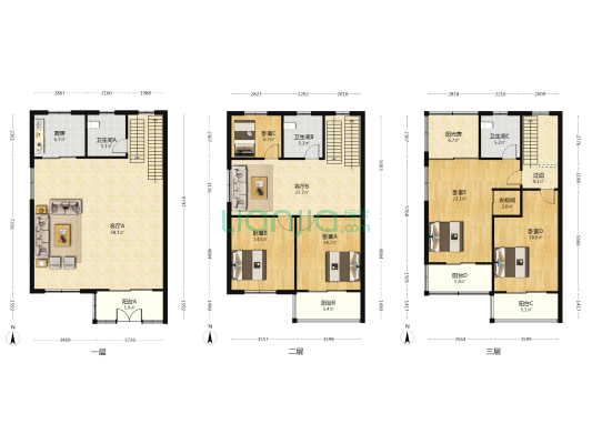圆梦天地 5室2厅3卫 235平方