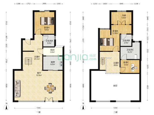 朗基八俊里 4室1厅3卫 151平方