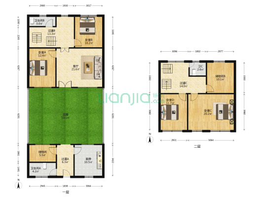 友谊大街5号 4室1厅3卫 228平方