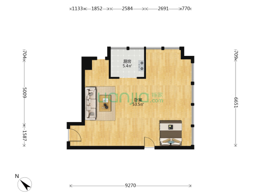 保利上城首座 1室0厅0卫 99平方
