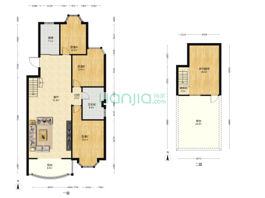 邯郸明珠花园B区 4室1厅1卫 142平方