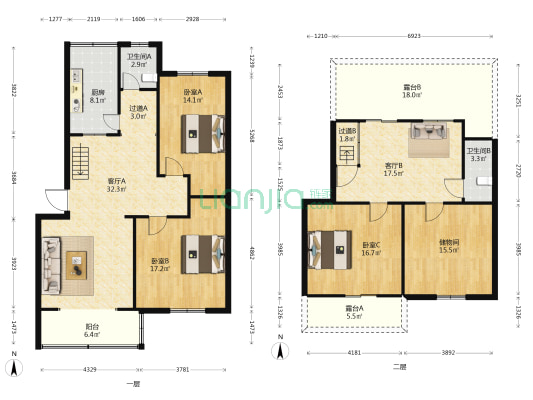 谭园西路148号 3室2厅2卫 101平方
