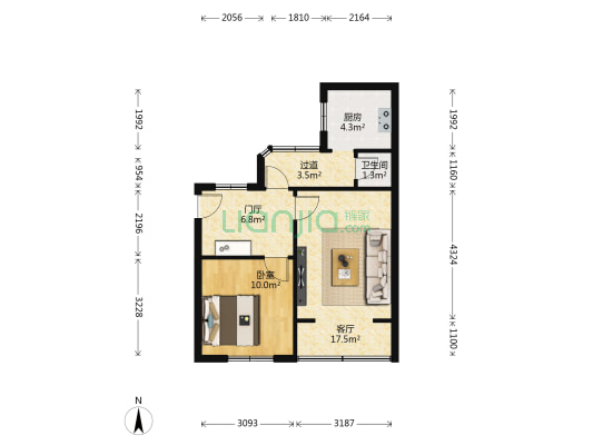 蜀华街32号 1室1厅1卫 57平方