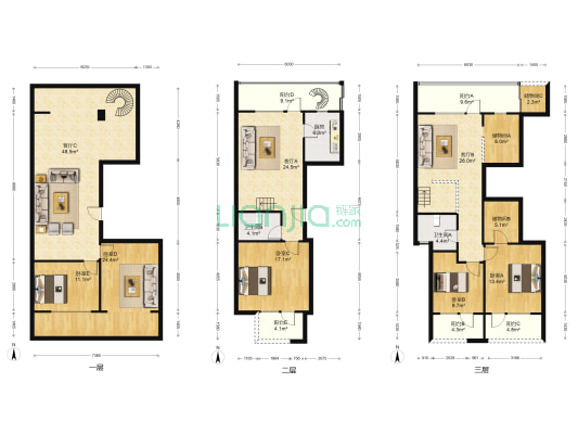 田园牧歌麓云苑 5室3厅2卫 174平方