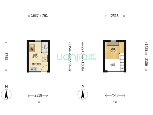 西四北七条 1室1厅1卫 12平方