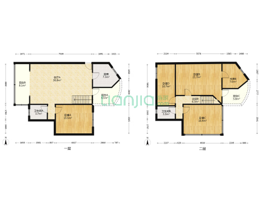 淡水公寓 5室1厅2卫 155平方