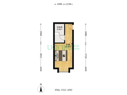 海泰都市汇 1室0厅1卫 31平方