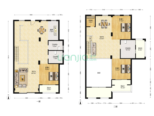 锦尚唐宁郡 4室2厅3卫 320平方