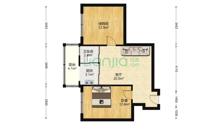 开运安居小区二手房实景图